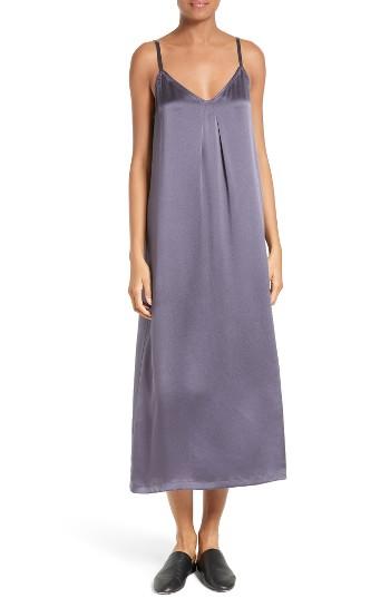 Women's Vince Silk Midi Slipdress - Purple