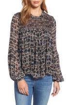 Women's Velvet By Graham & Spencer Zurich Beaded Print Blouse - Black