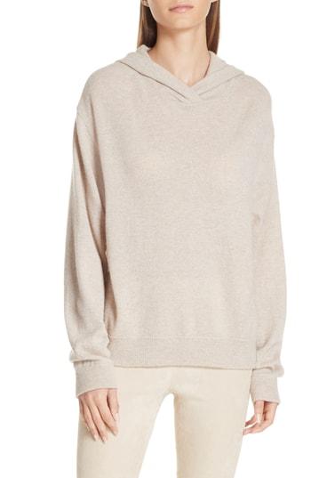 Women's Vince Overlap Cashmere Hoodie - Beige
