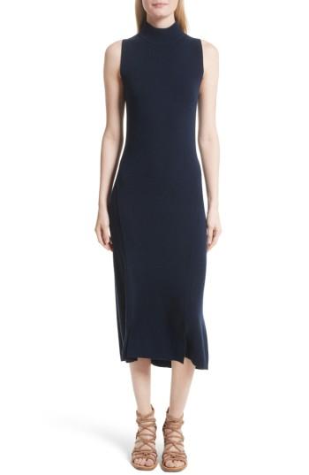 Women's Rag & Bone Ace Cashmere Mock Neck Dress - Blue