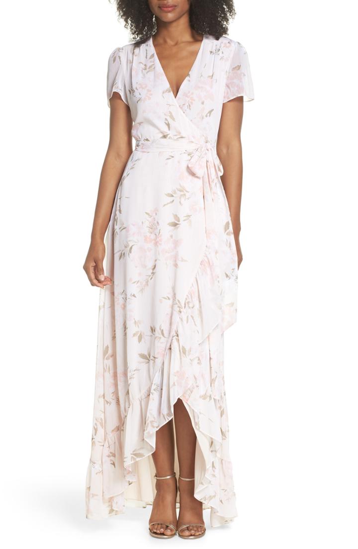 Women's Wayf The Natasha Floral Wrap Maxi Dress