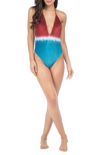 Women's The Bikini Lab Dip Dye One-piece Swimsuit - Blue/green