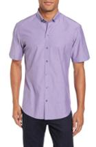 Men's Zachary Prell Olson Slim Fit Dobby Sport Shirt - Purple