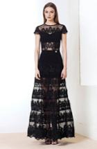 Women's Bronx And Banco Flamenco Lace Inset Gown Us / 8 Au - Black