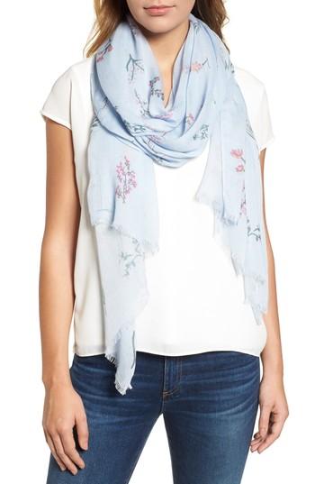 Women's Rebecca Minkoff Pressed Flowers Scarf, Size - Blue