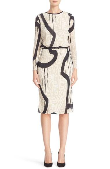 Women's Max Mara Bina Print Georgette Dress