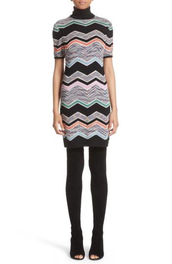 Women's Missoni Zigzag Jacquard Knit Dress Us / 40 It - Black