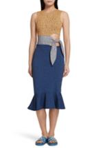 Women's Opening Ceremony Lotus Tie Waist Dress - Orange