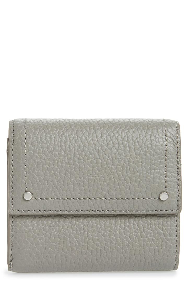 Women's Treasure & Bond Tracy Leather Trifold Wallet - Grey
