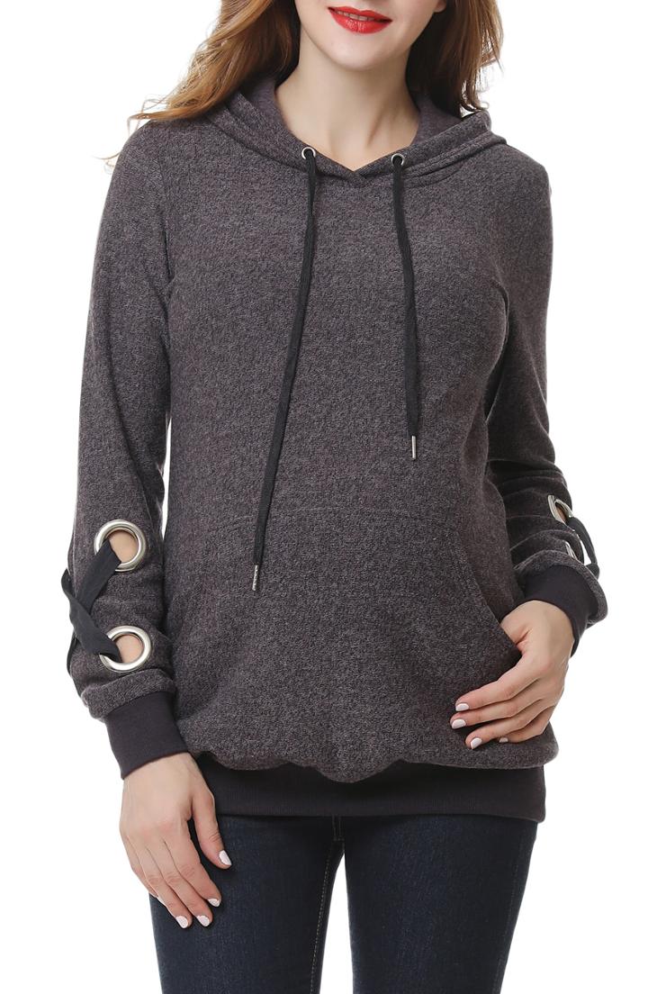 Women's Kimi And Kai Hazel Maternity Hoodie - Purple