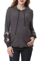 Women's Kimi And Kai Hazel Maternity Hoodie - Purple