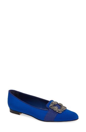 Women's Manolo Blahnik Marria Loafer Us / 35eu - Blue