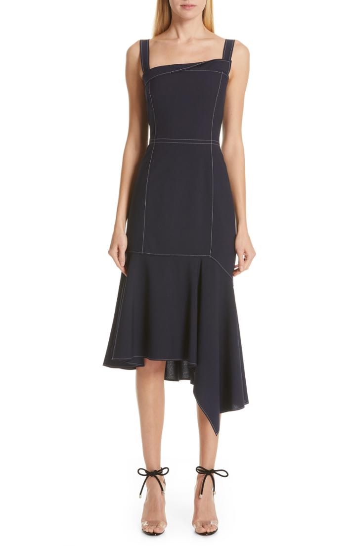 Women's Adeam Bustier Handkerchief Dress - Blue