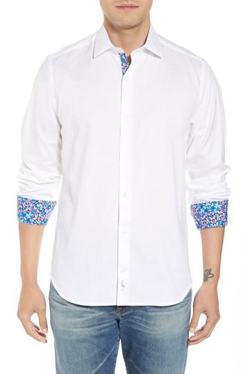 Men's Tailorbyrd Baxley Fit Sport Shirt, Size Small - White