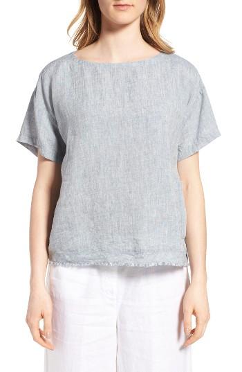 Women's Eileen Fisher Organic Linen Top - Blue