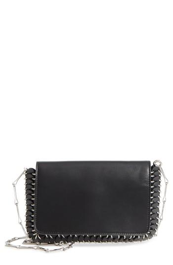Paco Rabanne Mini Calfskin Shoulder Bag - Black