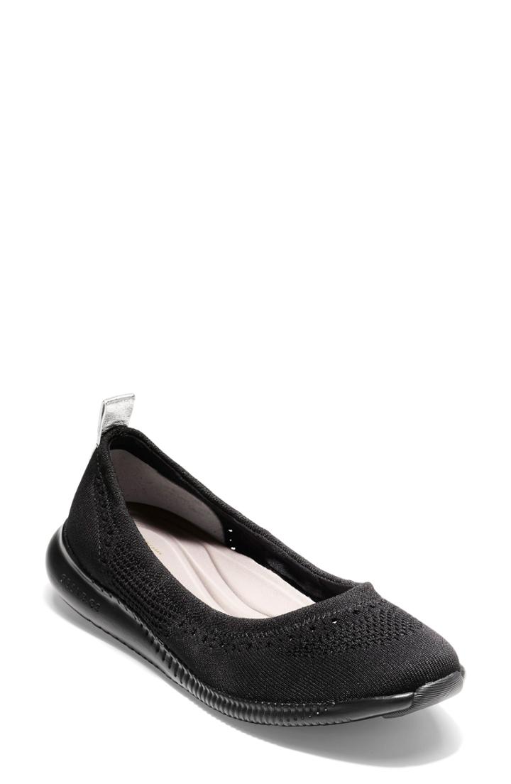 Women's Cole Haan 2.zer?grand Stitchlite Ballet Flat .5 B - Black