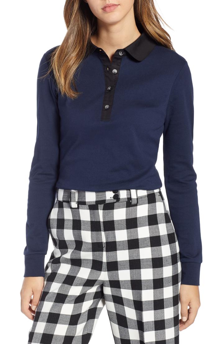 Women's 1901 Long Sleeve Polo - Blue