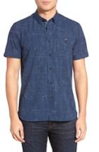Men's Ted Baker London Samgee Slub Check Sport Shirt (s) - Blue