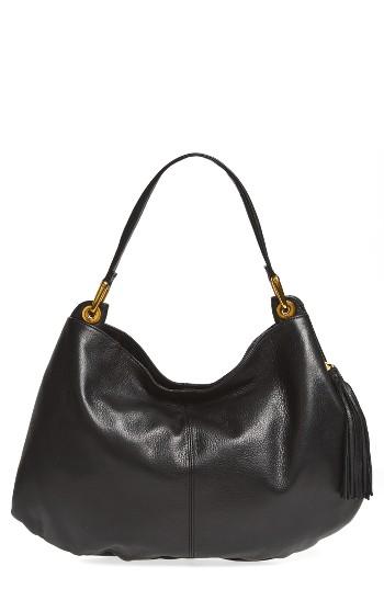 Hobo Axis Leather Hobo Bag - Black
