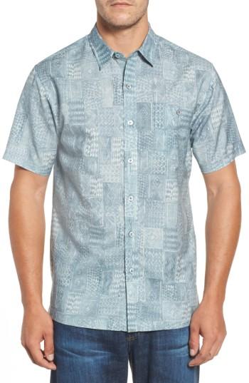 Men's Tori Richard Scrimshaw Classic Fit Linen & Cotton Sport Shirt - Grey