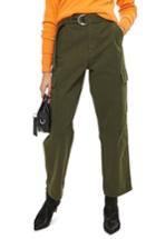 Women's Topshop Combat Pocket Utility Trousers Us (fits Like 0) - Green