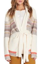 Women's Billabong We Wrapping Belted Cardigan - Ivory