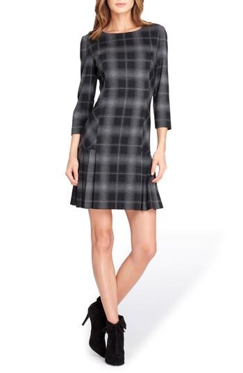 Women's Tahari Plaid Sheath Dress - Grey