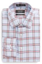 Men's Nordstrom Men's Shop Smartcare(tm) Traditional Fit Plaid Dress Shirt .5 32/33 - Red