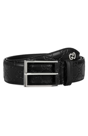 Men's Gucci Leather Belt 5 Eu - Black
