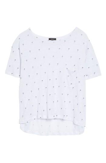 Women's Rails Billie Palm Tree Linen Blend Tee - White