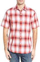 Men's Tommy Bahama Plaid For You Standard Fit Camp Shirt, Size - Orange