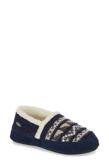 Women's Acorn Nordic Moc Slipper - Blue