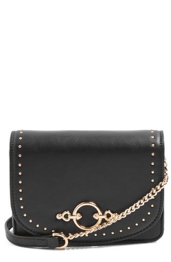 Topshop Osen Stud Circle Crossbody Bag - Black