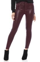 Women's Sam Edelman The Stiletto Coated High Rise Skinny Jeans - Burgundy