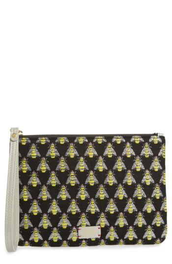 Frances Valentine Little Bee Woven Wristlet - Black