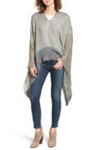 Women's Rag & Bone Stripe Poncho, Size - Grey