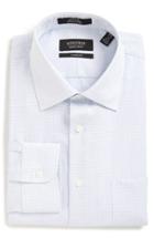 Men's Nordstrom Men's Shop Classic Fit Non-iron Check Dress Shirt 32 - Blue