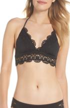 Women's Becca Muse Halter Bikini Top, Size D - Black