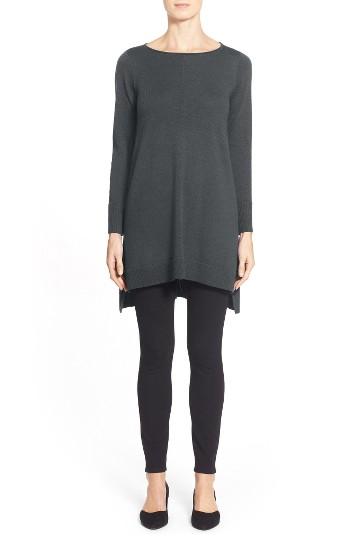 Women's Eileen Fisher Merino Jersey Tunic - Grey