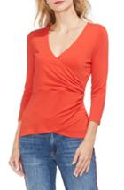 Women's Vince Camuto Faux Wrap Top - Red