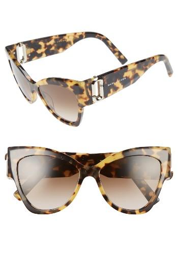 Women's Marc Jacobs 54mm Oversized Sunglasses - Glitter Havana