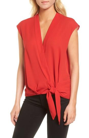 Women's Trouve Wrap Top - Red