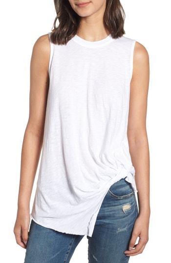 Women's Stateside Twist Hem Slub Supima Cotton Tank - White