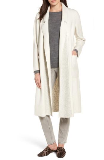 Women's Sosken Brushed Duster Coat - White
