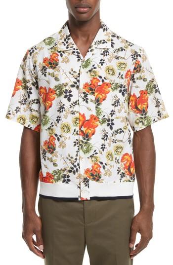 Men's 3.1 Phillip Lim Floral Souvenir Shirt - White