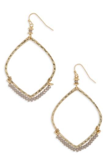 Women's Canvas Beaded Drop Earrings