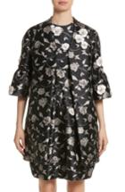 Women's Carmen Marc Valvo Floral Jacquard Jacket - Black