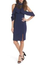Women's Adelyn Rae Hadyn Cold Shoulder Sheath Dress - Blue