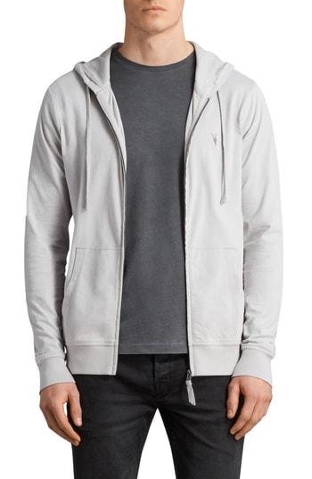 Men's Allsaints Brace Slim Fit Zip Hoodie - Grey